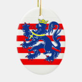 Vlag van Brugge, België Keramisch Ornament (Achterkant)