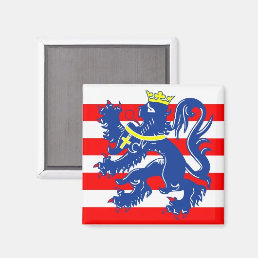 Vlag van Brugge, België Magneet (Voorkant / Achterkant)