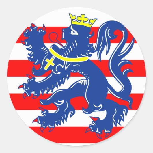 Vlag van Brugge, België Ronde Sticker (Voorkant)