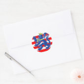 Vlag van Brugge, België Ronde Sticker (Envelop)