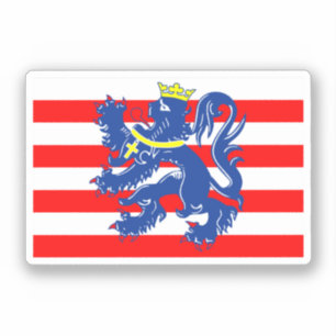 Vlag van Brugge, België Sticker