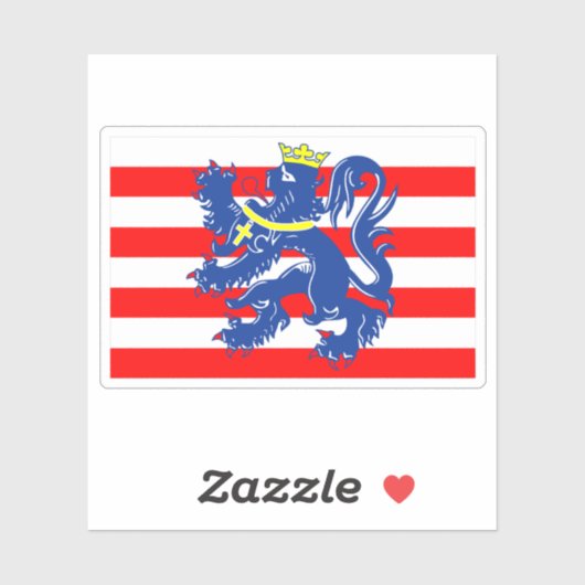 Vlag van Brugge, België Sticker (Vel)