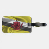 Vlag van Brunei Bagagelabel (Achterkant horizontaal)