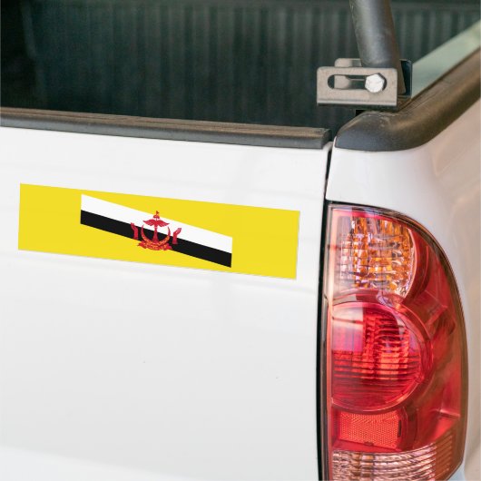 Vlag van Brunei Bumpersticker (Op Truck)