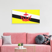 Vlag van Brunei Canvas Afdruk (Insitu (Woonkamer))
