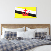 Vlag van Brunei Canvas Afdruk (Insitu (Slaapkamer))