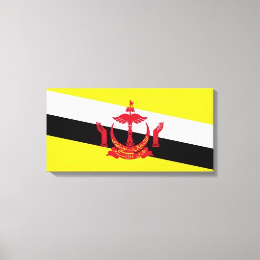 Vlag van Brunei Canvas Afdruk (Voorkant)