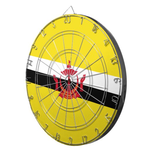 Vlag van Brunei Dartbord (Voorkant Rechts)