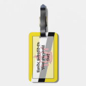 Vlag van Brunei Easy ID Personal Bagagelabel (Achterkant verticaal)