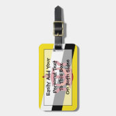 Vlag van Brunei Easy ID Personal Bagagelabel (Voorkant verticaal)