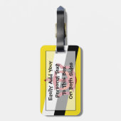 Vlag van Brunei Easy ID Personal Bagagelabel (Achterkant verticaal)