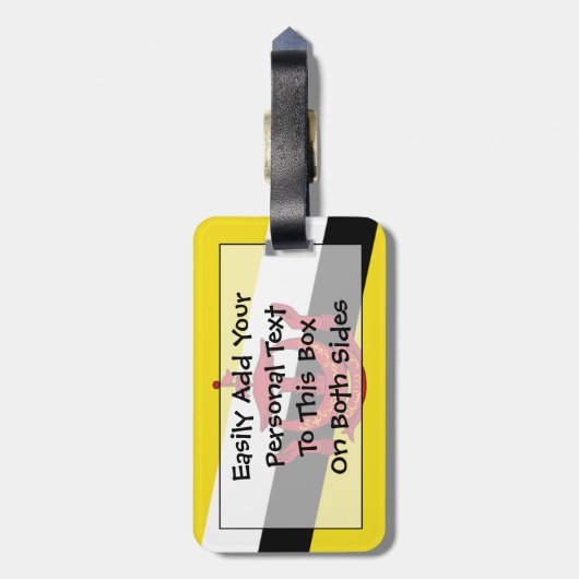 Vlag van Brunei Easy ID Personal Bagagelabel (Achterkant verticaal)