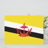 Vlag van Brunei Kaart (Staand voorkant)