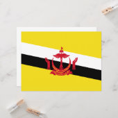Vlag van Brunei Kaart (Voorkant / Achterkant in situ)