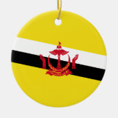 Vlag van Brunei Keramisch Ornament (Voorkant)