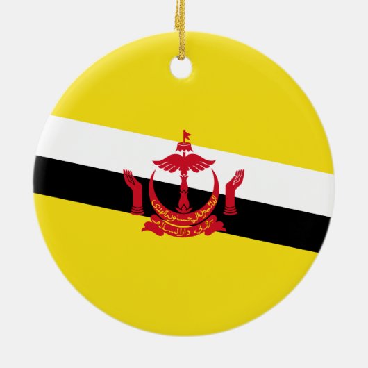 Vlag van Brunei Keramisch Ornament (Achterkant)