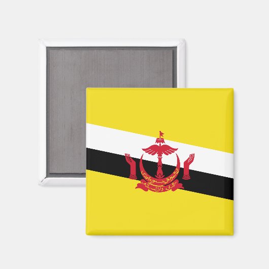 Vlag van Brunei Magneet (Voorkant / Achterkant)