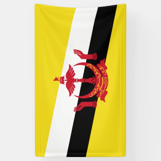 Vlag van Brunei Spandoek (Verticaal)