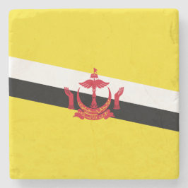 Vlag van Brunei Stenen Onderzetter