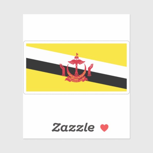 Vlag van Brunei Sticker (Vel)
