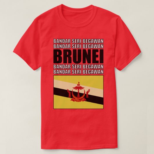 Vlag van Brunei T-shirt (Design voorkant)