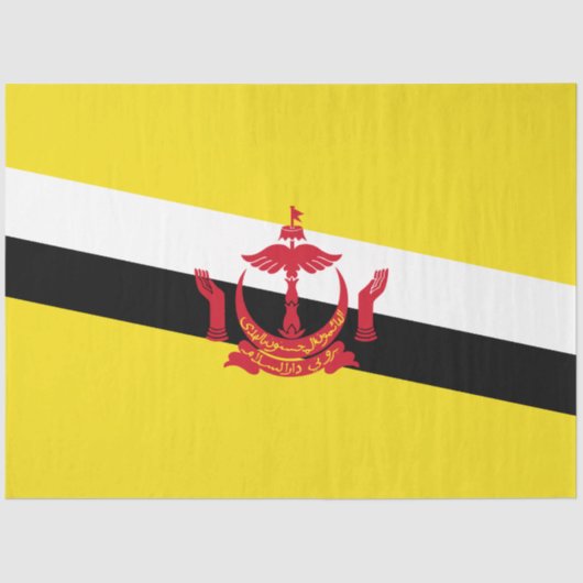 Vlag van Brunei Tissuepapier (Voorkant)