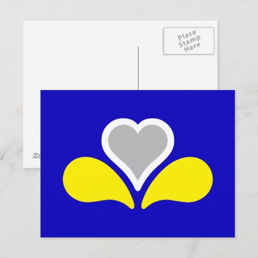 Vlag van Brussel, België Briefkaart (Voorkant / Achterkant)