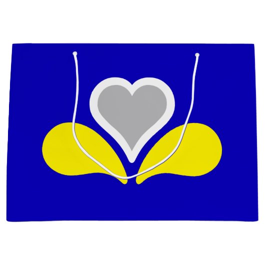 Vlag van Brussel, België Grote Gift Bag Groot Cadeauzakje (Voorkant)