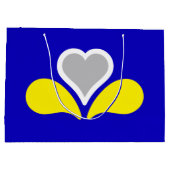 Vlag van Brussel, België Grote Gift Bag Groot Cadeauzakje (Achterkant)