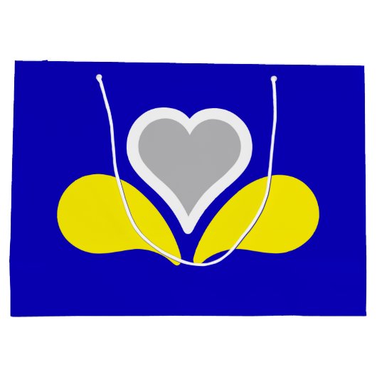 Vlag van Brussel, België Grote Gift Bag Groot Cadeauzakje (Achterkant)