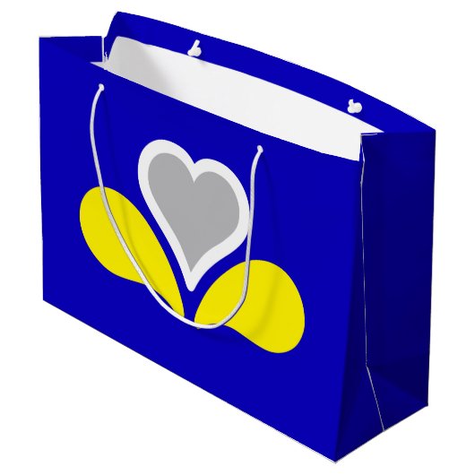 Vlag van Brussel, België Grote Gift Bag Groot Cadeauzakje (Achterkant Gekanteld)