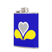 Vlag van Brussel, België Hip Flask Heupfles (Links)