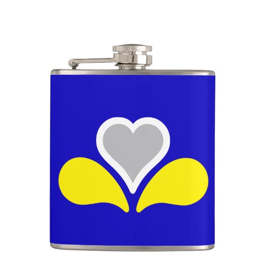 Vlag van Brussel, België Hip Flask Heupfles (Voorkant)