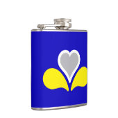 Vlag van Brussel, België Hip Flask Heupfles (Rechts)