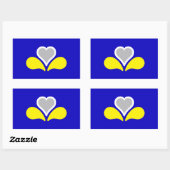 Vlag van Brussel, België Rechthoekige Sticker (Vel)