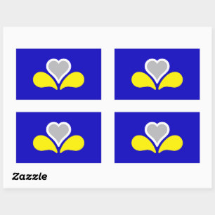 Vlag van Brussel, België Rechthoekige Sticker