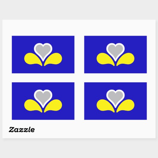 Vlag van Brussel, België Rechthoekige Sticker (Vel)