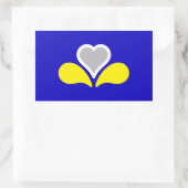 Vlag van Brussel, België Rechthoekige Sticker (Tas)