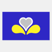 Vlag van Brussel, België Rechthoekige Sticker (Voorkant)