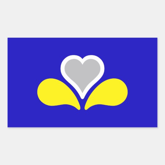 Vlag van Brussel, België Rechthoekige Sticker (Voorkant)