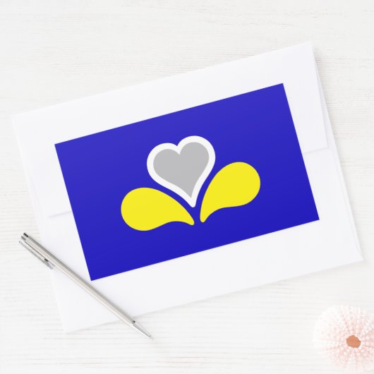 Vlag van Brussel, België Rechthoekige Sticker (Envelop)