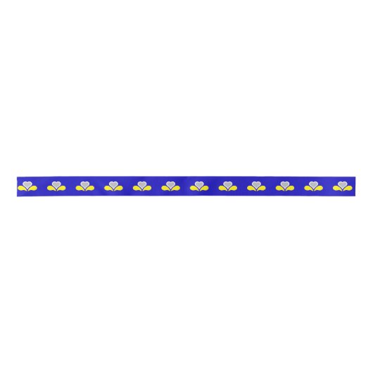 Vlag van Brussel, België Satin Ribbon Satijnen Lint (Voorkant)
