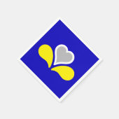 Vlag van Brussel, België servetten (Hoek)