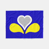 Vlag van Brussel, Belgisch Vluchtelingenbord Fleece Deken (Voorkant (Horizontaal))