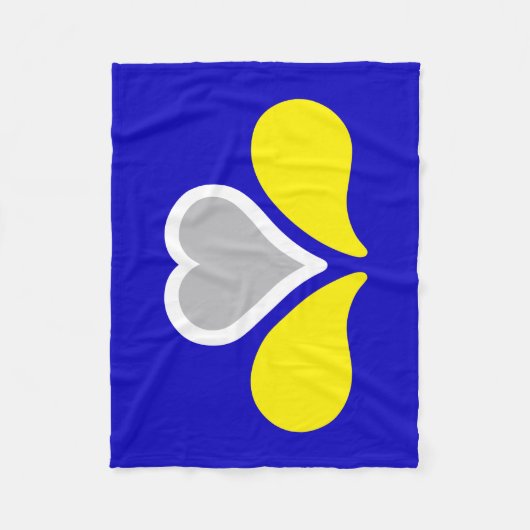 Vlag van Brussel, Belgisch Vluchtelingenbord Fleece Deken (Voorkant)