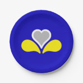 Vlag van Brussel, Belgische papieren Borden Papieren Bordje (Voorkant)