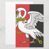 Vlag van Buckinghamshire (Britse county) Briefpapier (Voorkant / Achterkant)