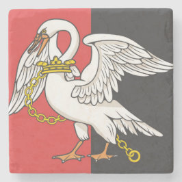 Vlag van Buckinghamshire (Britse county) Stenen Onderzetter