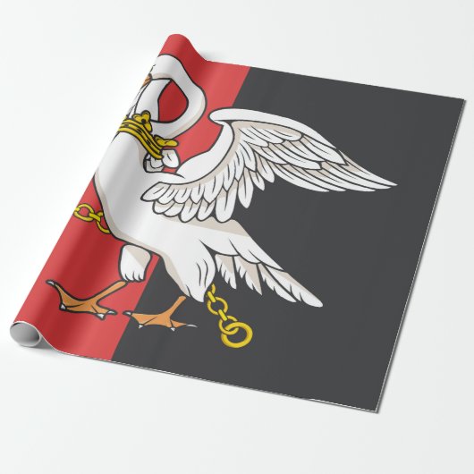 Vlag van Buckinghamshire (VK) Cadeaupapier (Uitgerold)