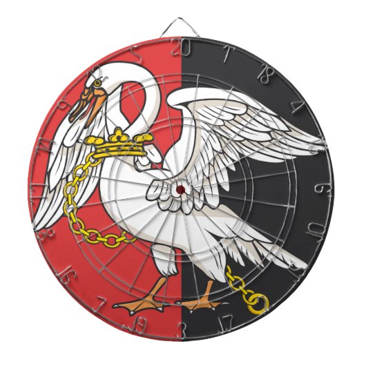 Vlag van Buckinghamshire (VK) Dartbord (Voorkant)